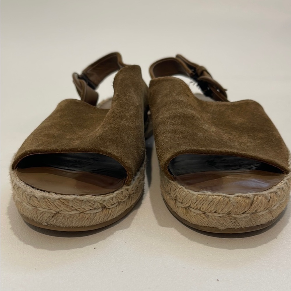 Vince Brown Linton Espadrille Slingback Shoes with Jute Sole - Picture 4 of 8